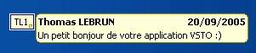 Ajout d'un commentaire au slide