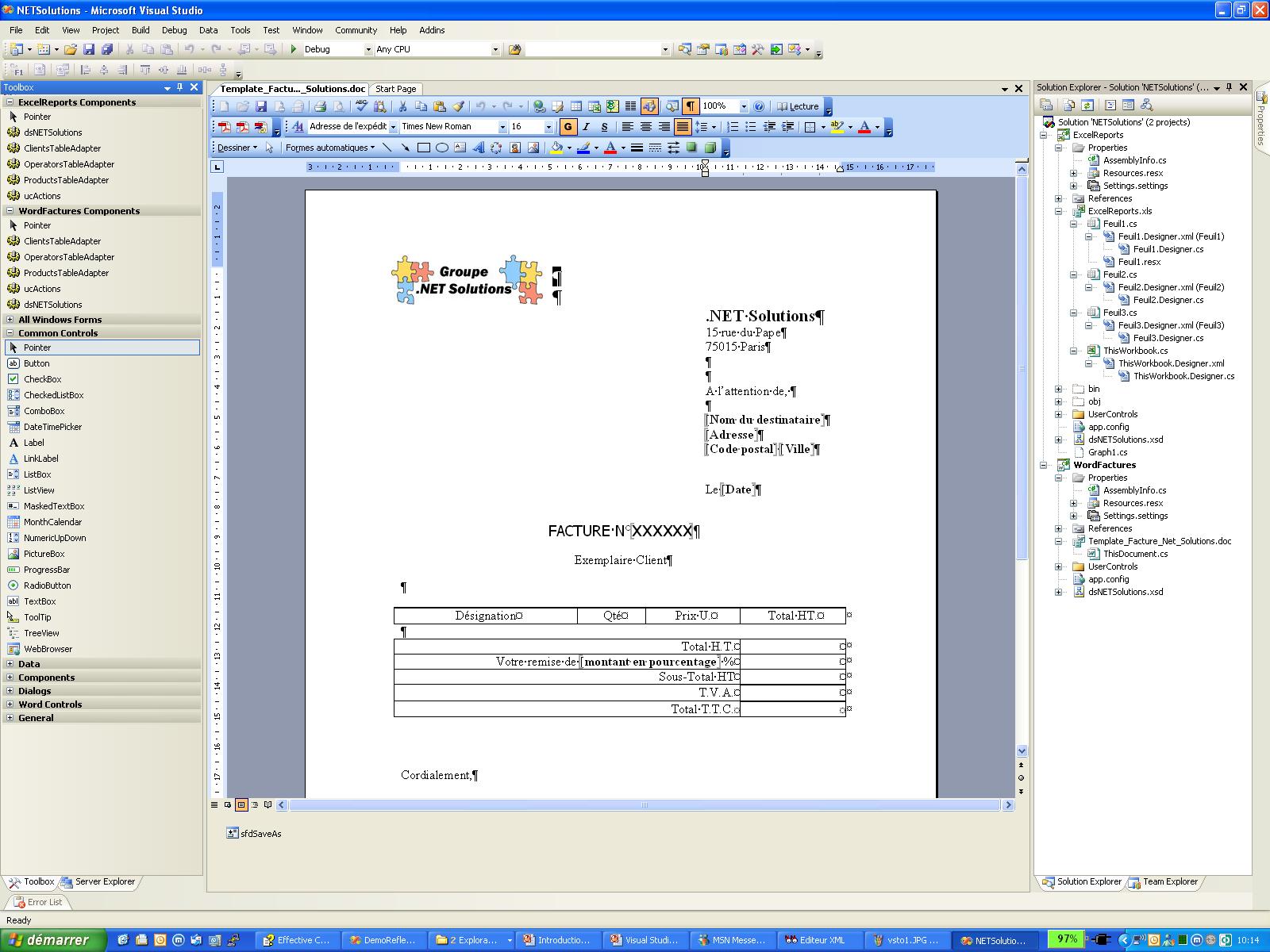 modele facture libreoffice