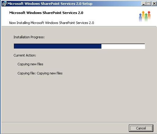 Installation de Windows SharePoint Services